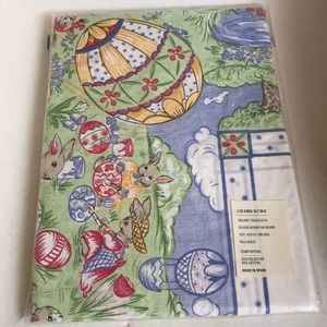Vintage Bunny Go Round Oblong Tablecloth